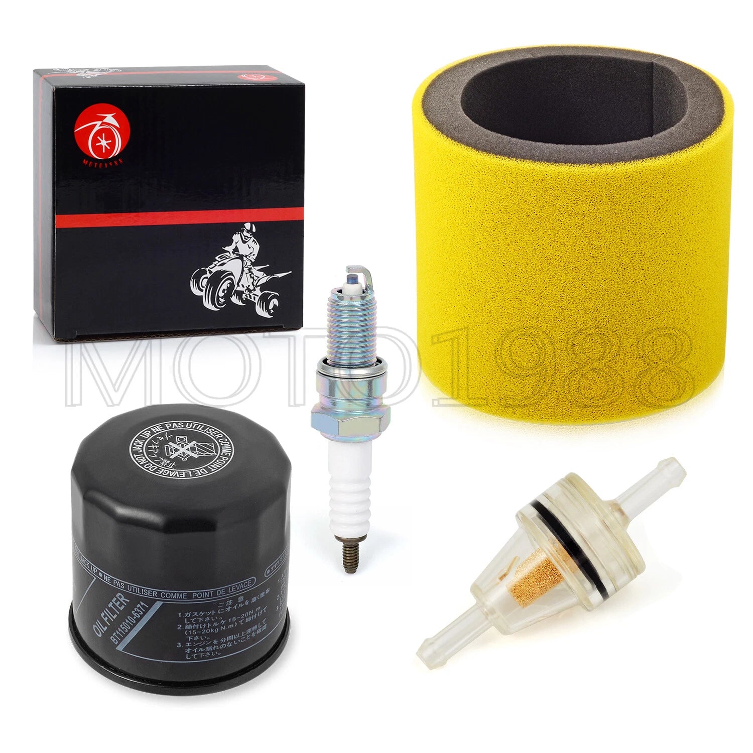 2X Air Filter Foam Fuel Filter for Kawasaki KVF400B KVF400D (1998–2002)