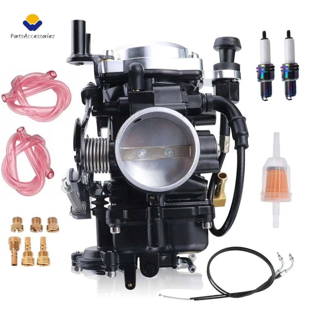 Carburetor & 43" Throttle Cable for Harley Davidson CV40 (1999–1996) 27421-99C 27490-96