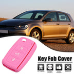 Pink Silicone Key Fob Shell for Volkswagen GTI CC (3 Button)