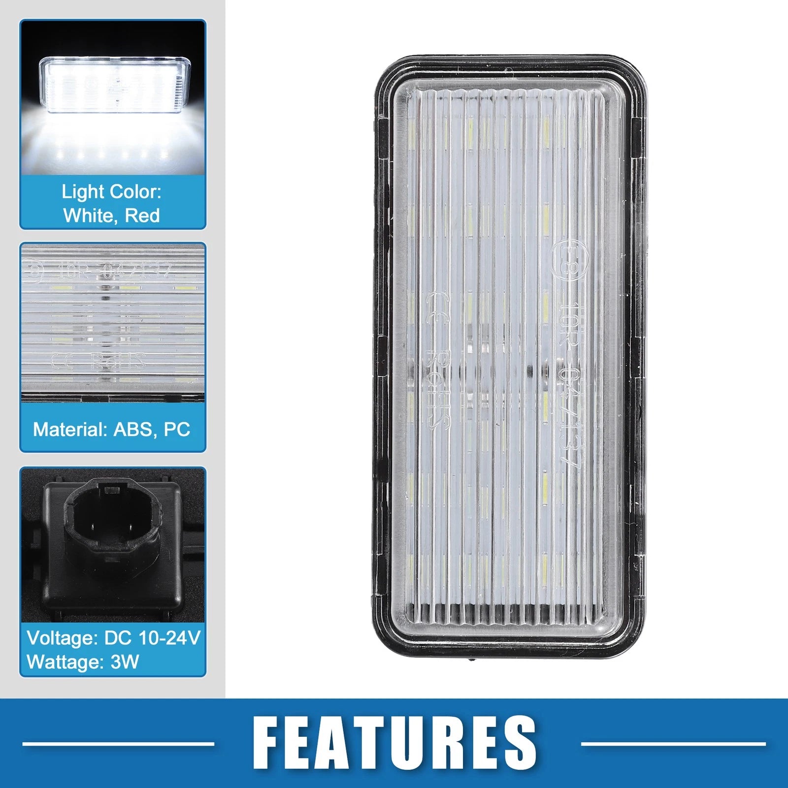 2X White LED License Plate Light 81271-60332 3528SMD for Toyota Land Cruiser (2008–2021)