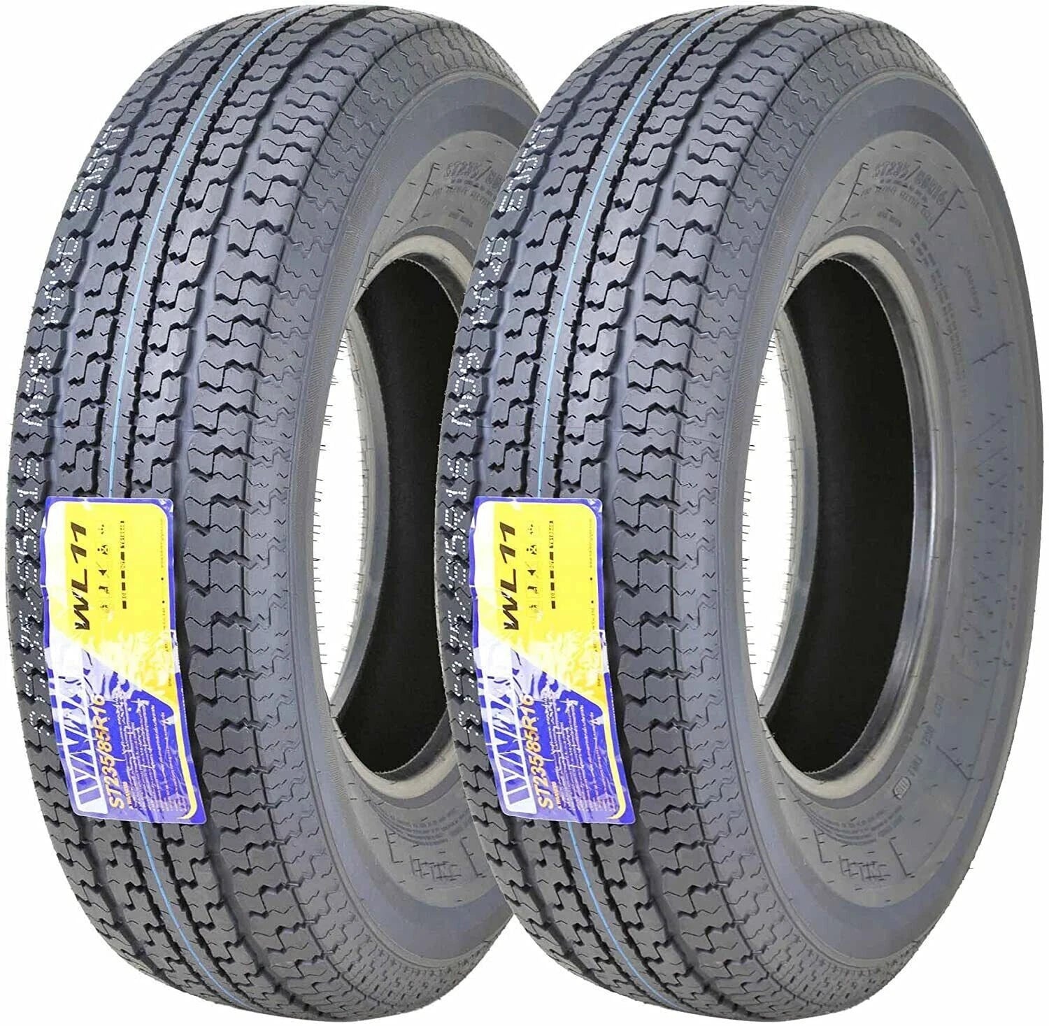2 WINDA Trailer Tires ST235/85R16 12 Ply LR F Steel Belted w/Scuff Guard