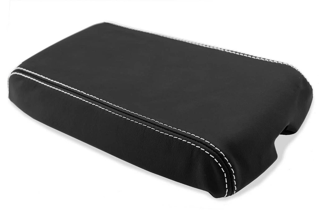 Leather Console Lid Armrest Cover for Chevrolet Camaro (1982–1992) White Stitch