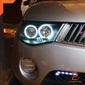 Black Projector Headlight Lamp for Mitsubishi Triton MN ML Ute (2005-2014)
