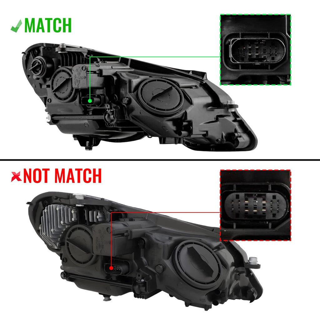 Halogen Headlight Pair for Mercedes-Benz W212 E350 (2010–2013)