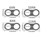 6AN Hose Separator Clamp Bracket Adapter for 3/8" Fuel Hose (1960-2000)