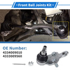 2X Front Lower Ball Joints for Toyota Camry (2001–2006) No. 4334009010/4333009560