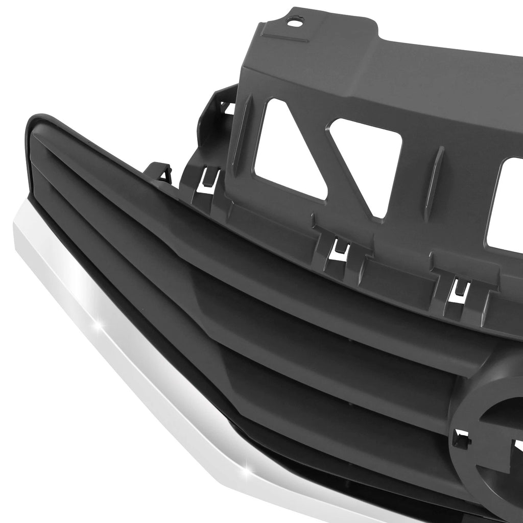 Upper Grille for Nissan Versa (2014–2016) - Horizontal Slats, Badge Slot
