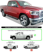 5-Inch Matte Black Running Boards for Dodge Ram 1500 (2019-2026)