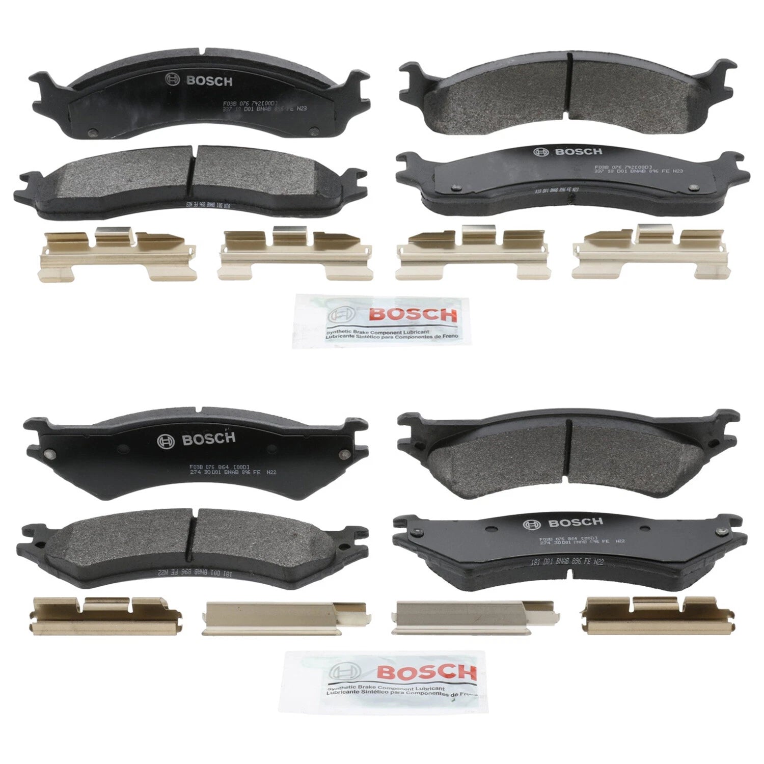 Bosch Quietcast Disc Brake Pad Kit for Ford E-150 E-250 (2004–2022)