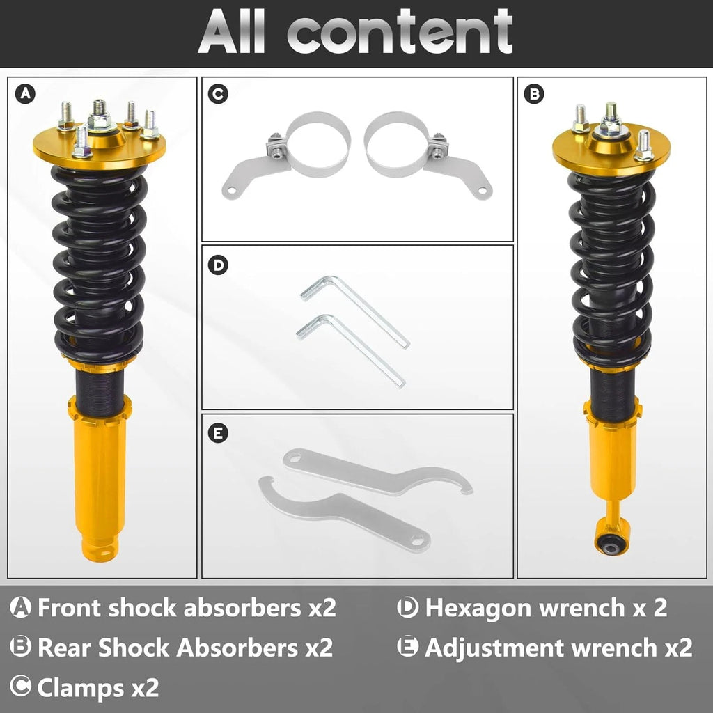 Coilover Struts Shock Suspension Kit for Acura TSX (2004–2008)