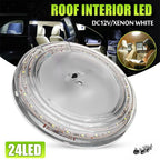White Plastic Dome Lamp Φ155×30MM for Boat Bus Camper Van