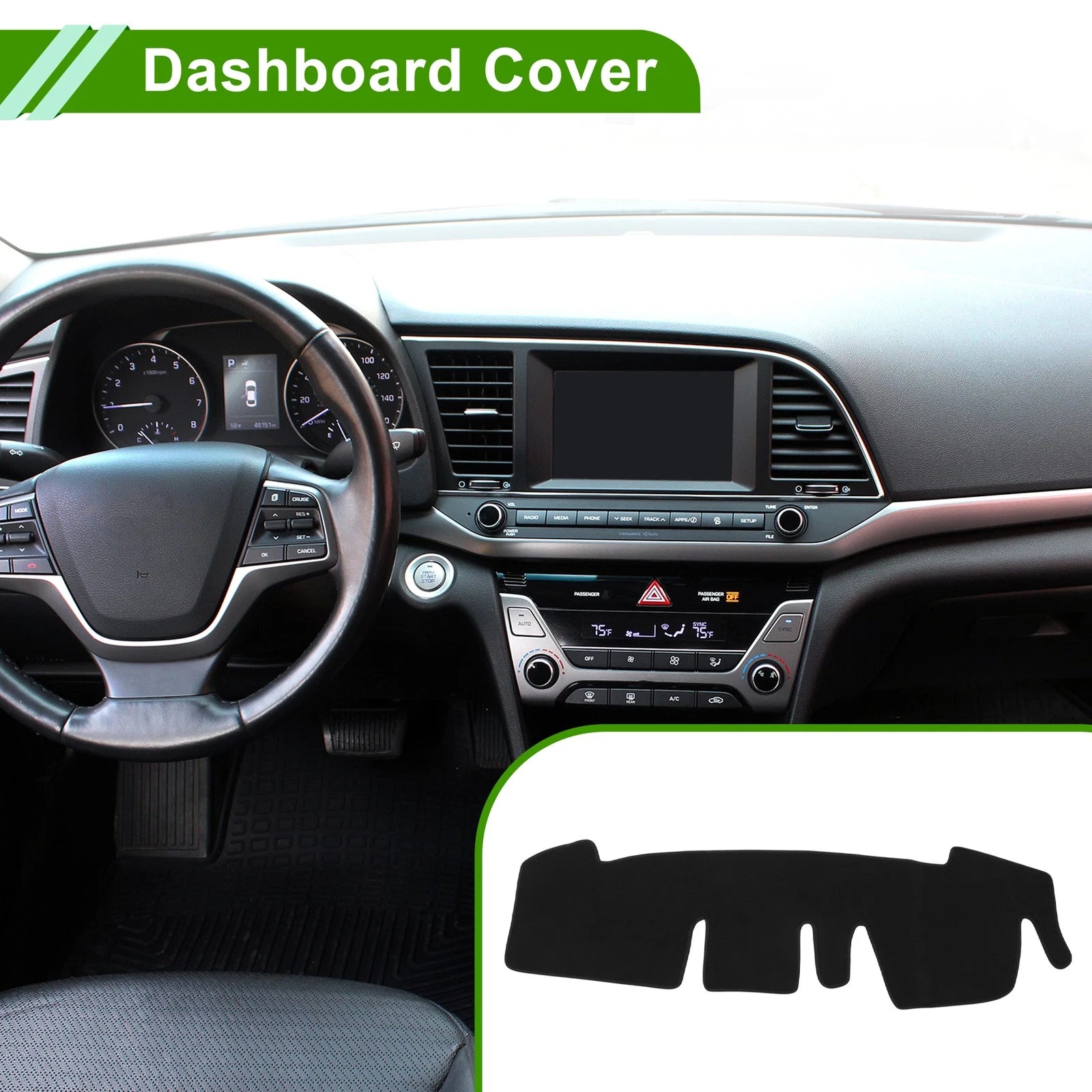 Dashboard Cover for Honda N-ONE JG3 JG4 (2020–2024) Black Anti-Slip
