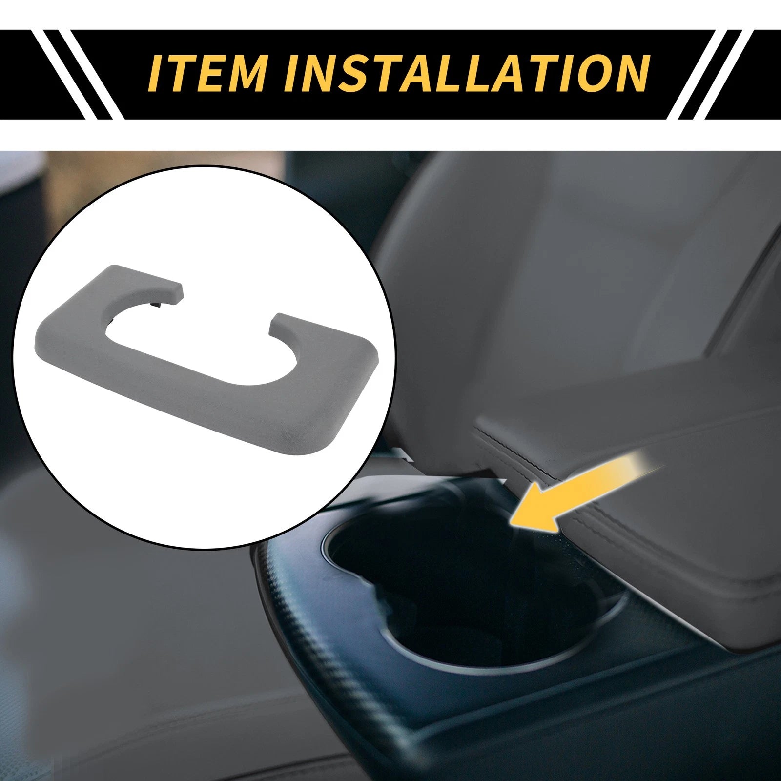 Center Console Cup Holder Armrest Pad for Ford F-250 F-350 (1999–2009) Gray