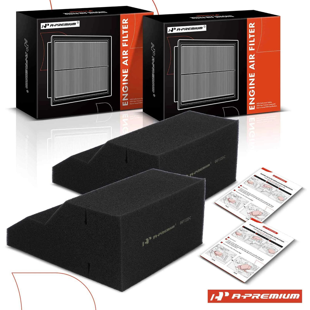 2X Engine Air Filter for F-250 F-350 F-450 F-550 Super Duty (2011–2016)