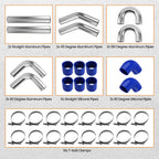 3" Turbo Intercooler Piping Kit with U Pipe & Silicone Hose