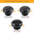 3PCS M10X1.25 CNC Anodized Motorcycle Mirror Hole Plugs Screw Caps
