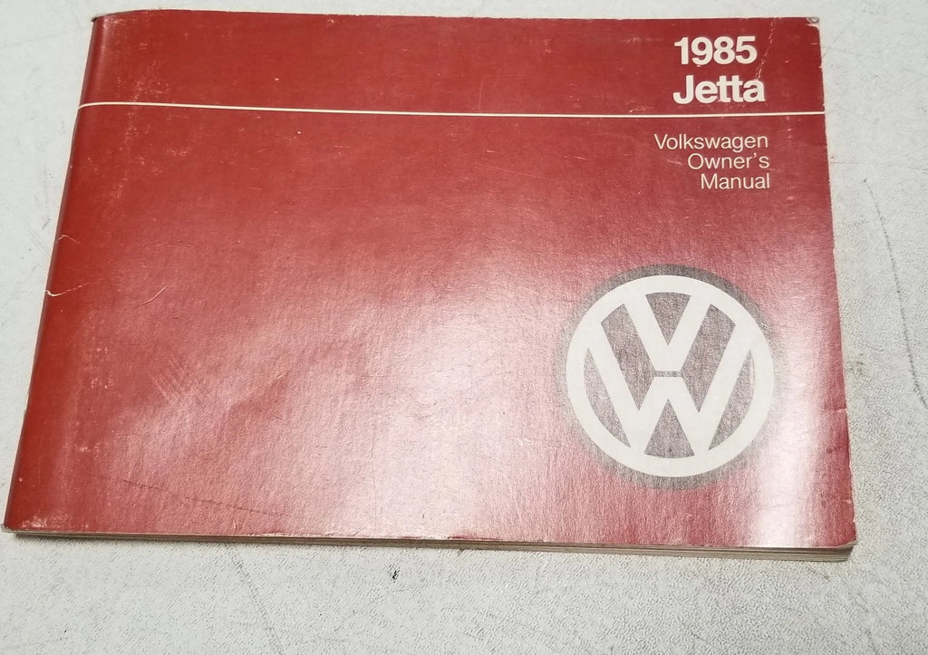 Owners Manual for Volkswagen VW Jetta (1985) OEM