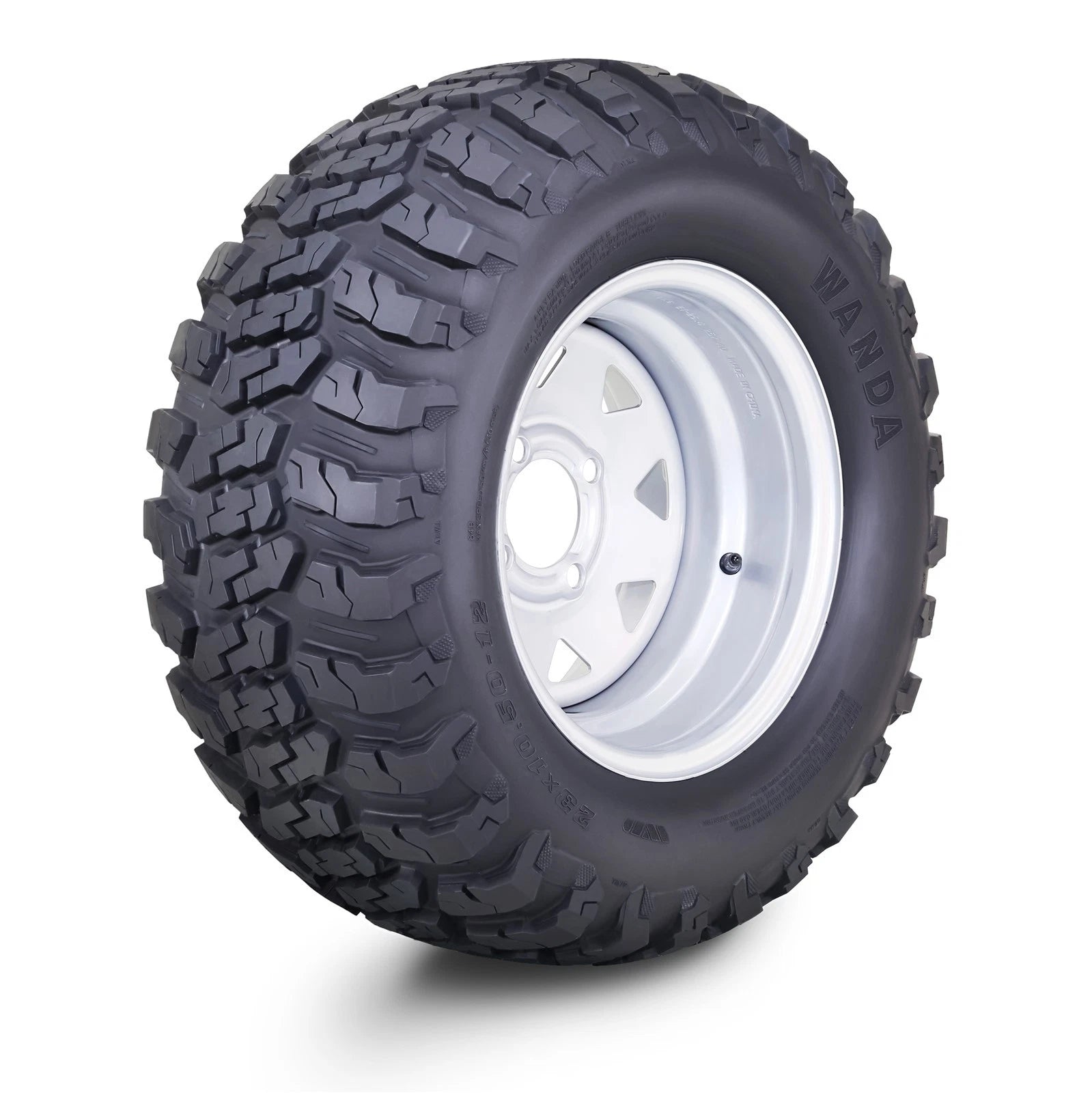 WANDA AT Golf Cart Tire Assembly 23x10.5-12 w/4x4" ET-25.4 for Golf Cart