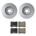 Hella Front Rotors & Low-Met Disc Brake Pad Kit for W140 S320 S350 S420 S500 S600 (1992–1999)