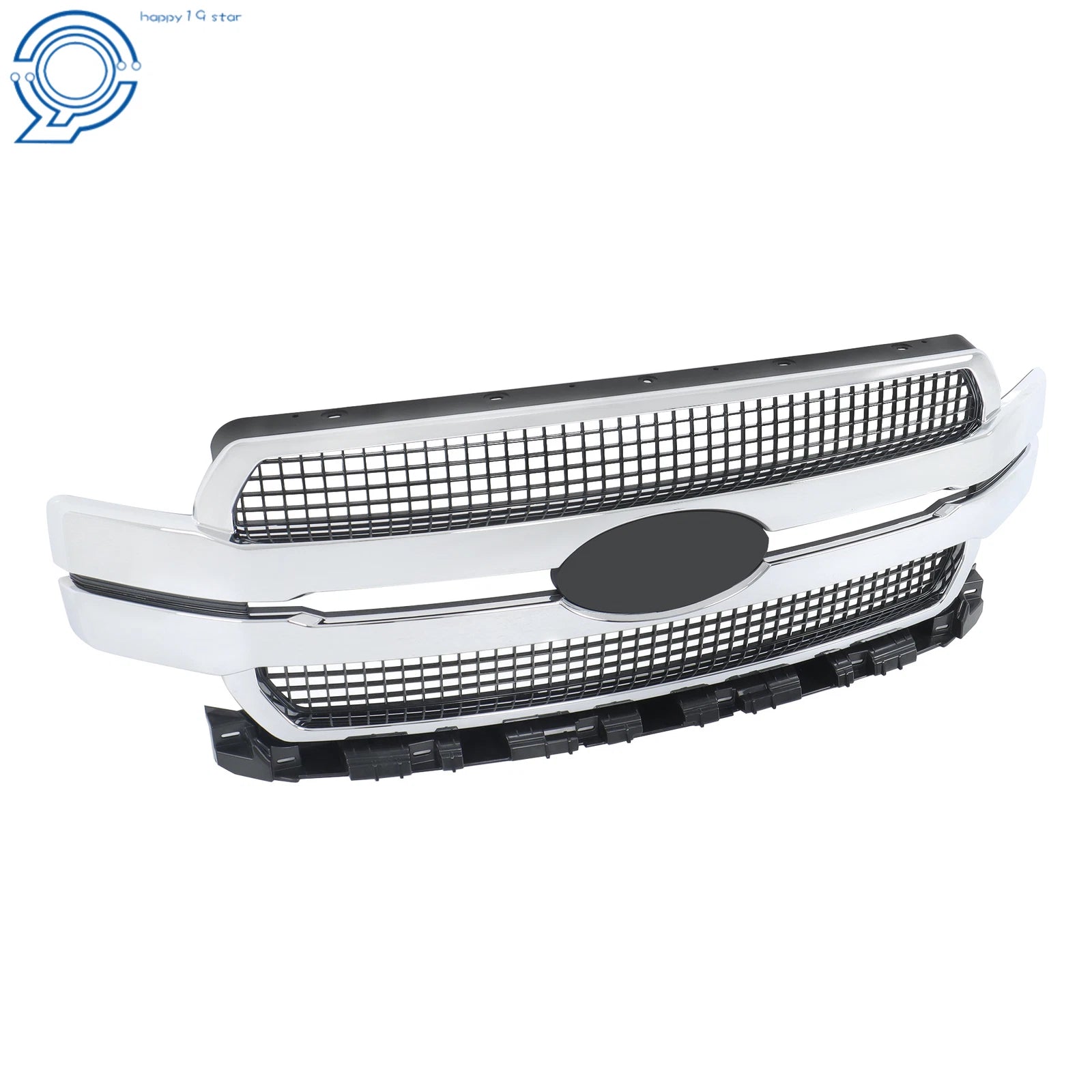 Chrome Front Bumper Upper Grille for Ford F-150 F150 (2018–2020)