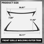 Set of 2 Front Grille Outer Trim Molding Gloss Black for Lexus CT200H (2014–2017)