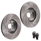 Front Vented Brake Rotors Set for Pontiac Vibe (2009–2010) Toyota Matrix (2009–2013)