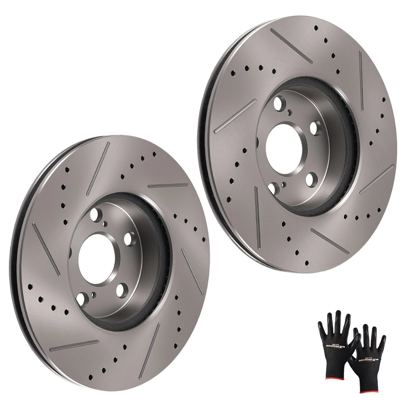 Front Vented Brake Rotors Set for Pontiac Vibe (2009–2010) Toyota Matrix (2009–2013)