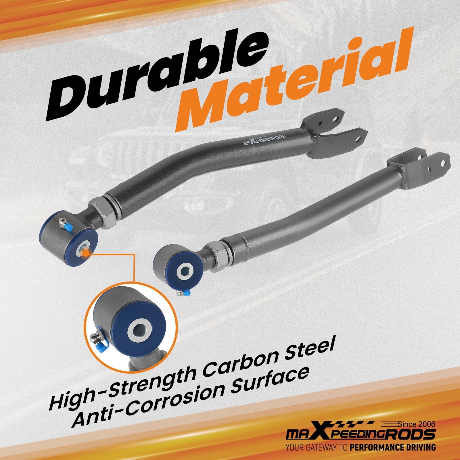 Adjustable Front Upper Control Arm for Jeep Wrangler JL JLU (2018-2025)