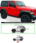 Set of 2 Polished 6" Side Step Nerf Bars for Jeep Wrangler JL (2018–2026)