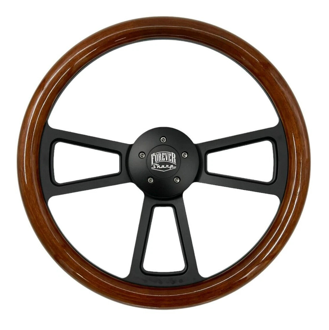 5 Hole Steering Wheel Dark Wood Wrap for Peterbilt Kenworth (2010–2025)