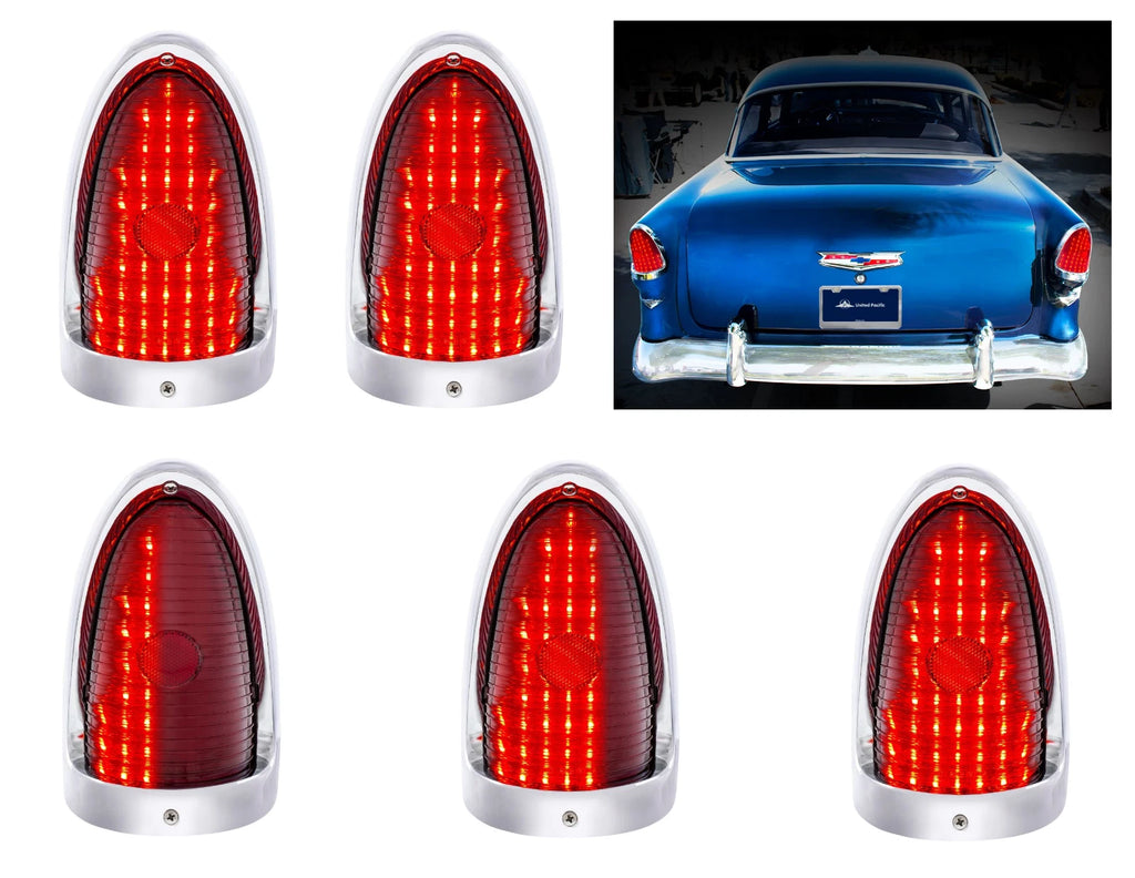 Sequential LED Tail Lights Pair Replacement for 1955 Chevy Bel Air 210 (1955–1955)