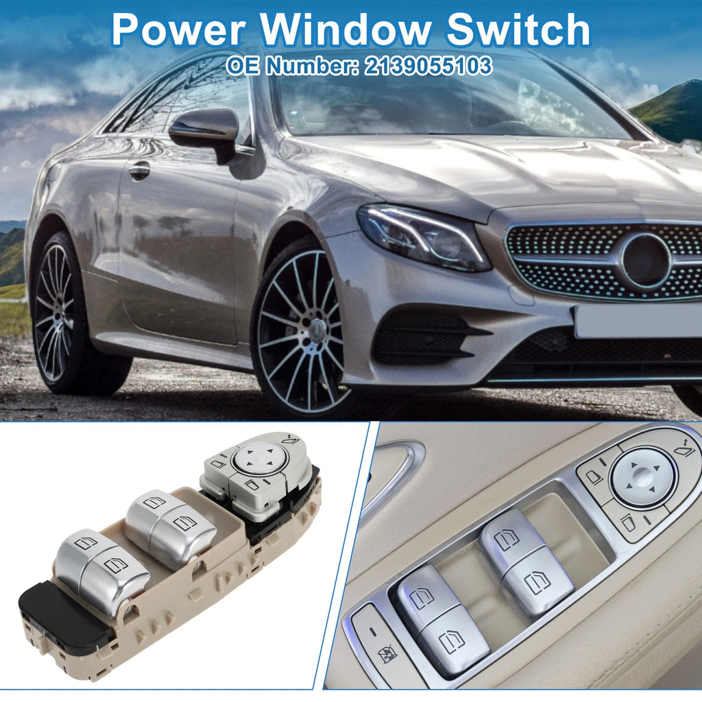 Front Driver Side Power Window Switch for Mercedes-Benz W213 (2017–2023) No. 2139055103