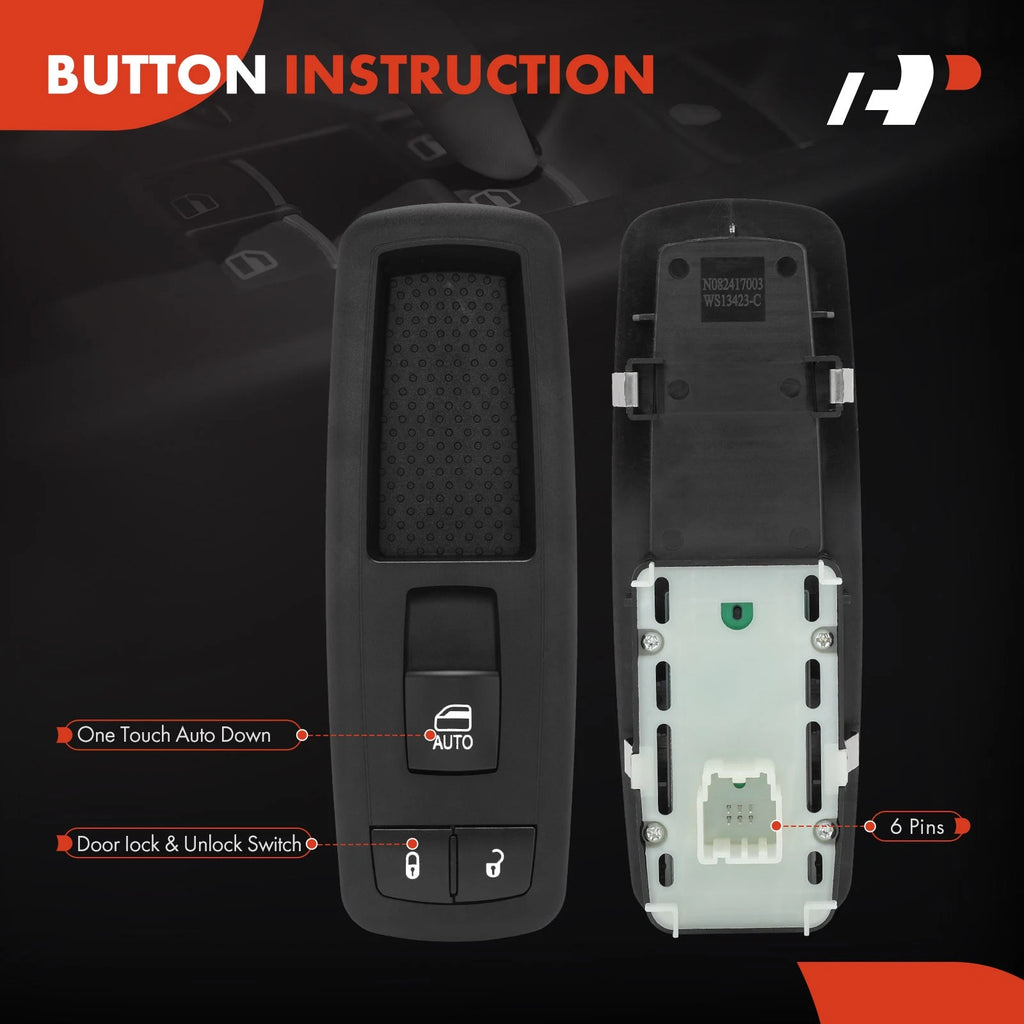 Front Right Power Window Switch for Jeep Grand Cherokee (2014-2017)