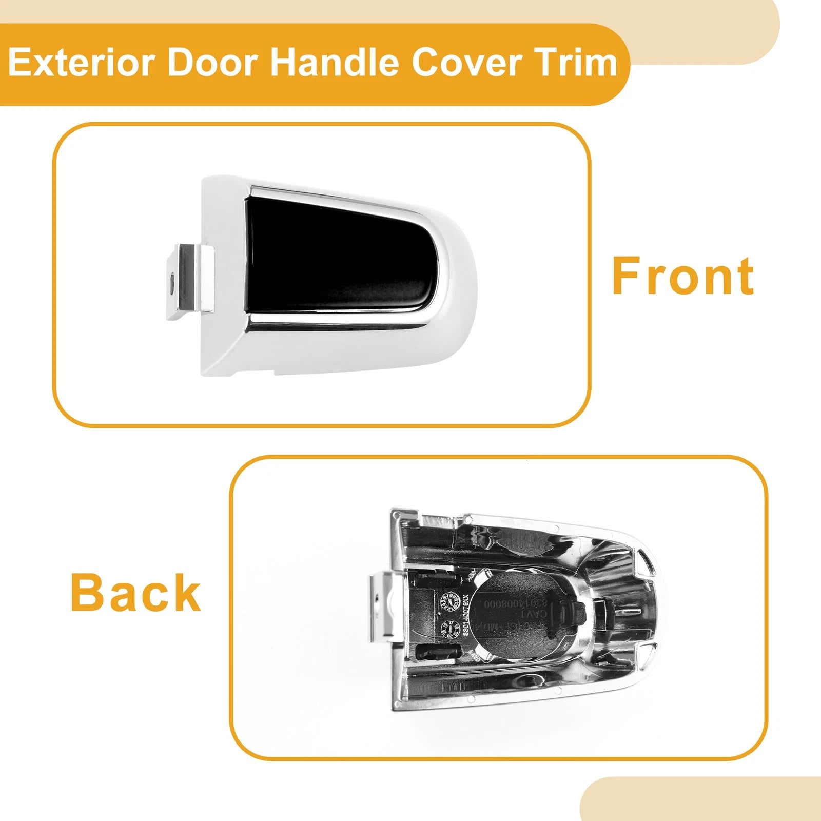 Exterior Door Handle Cover Trim for Chevrolet Malibu (2016–2018) Black ABS