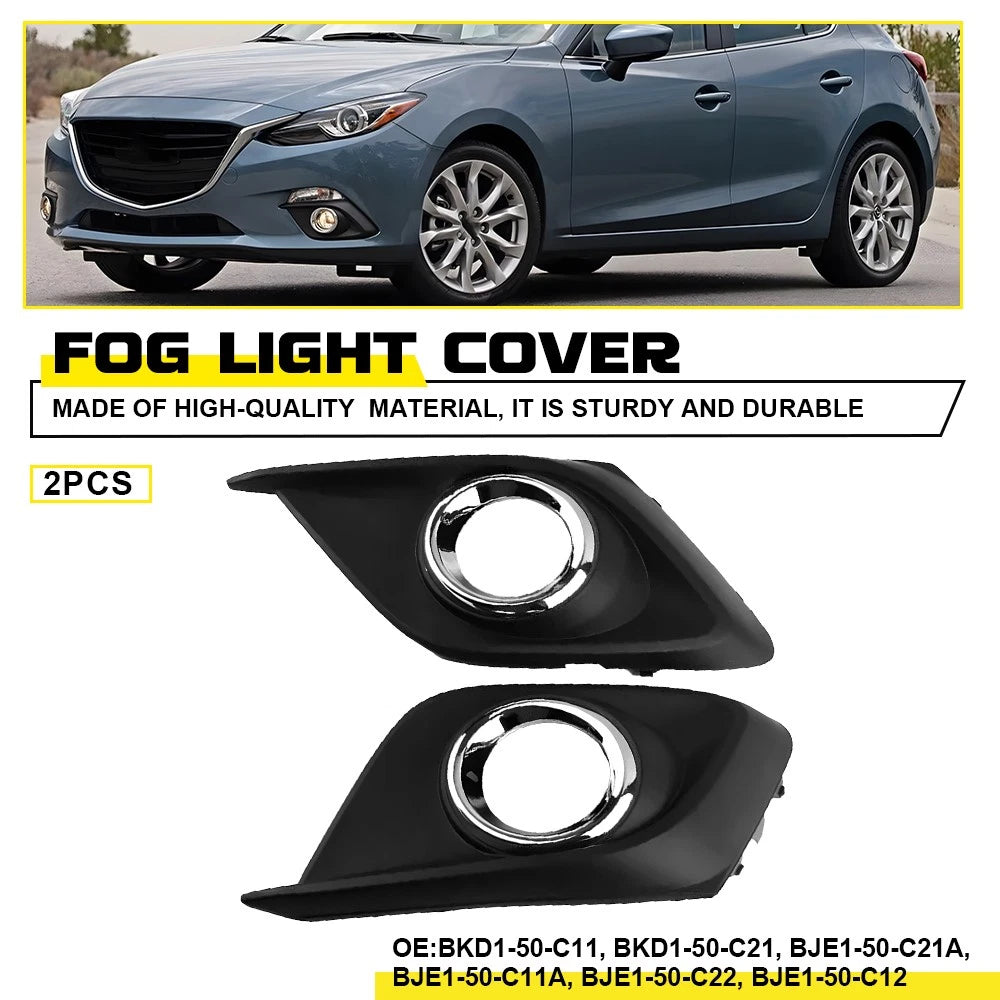 Set of 2 Fog Light Opening Bezel Covers for Mazda3 (2014–2016)