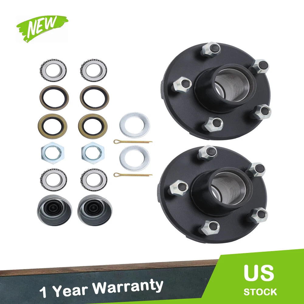 2X Spindle Trailer Bearing Kit for 5 on 4.5" Hub (2000lbs, 1" or 1.0625")
