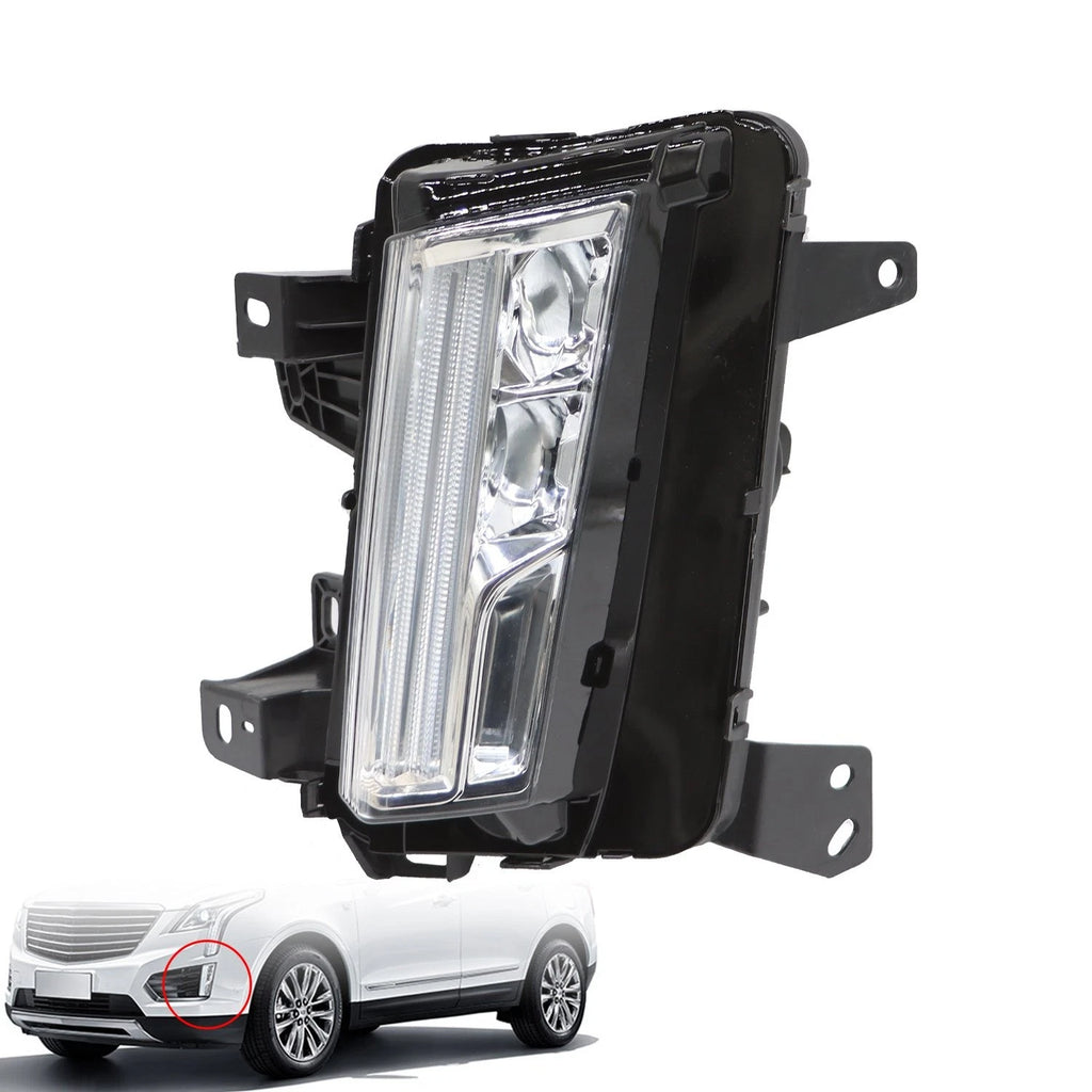 Pair Front Fog Lamp Assembly LED DRL for Cadillac XT5 (2017–2020)