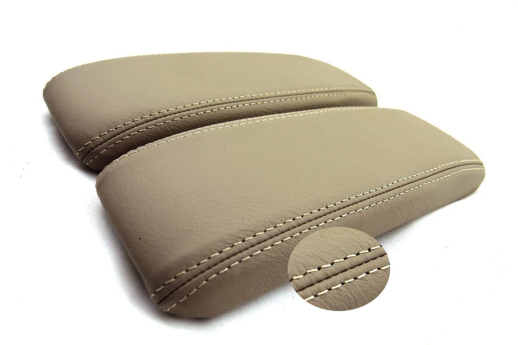 Center Console Lid Armrest Cover for Audi A8 (2004–2010) Beige PVC Leather