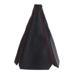 Gear Cover Shifter E for - Carbon Fiber Look, Red Stitch