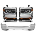 Projector Headlights for Chevrolet Silverado 1500 (2016–2018) Chrome