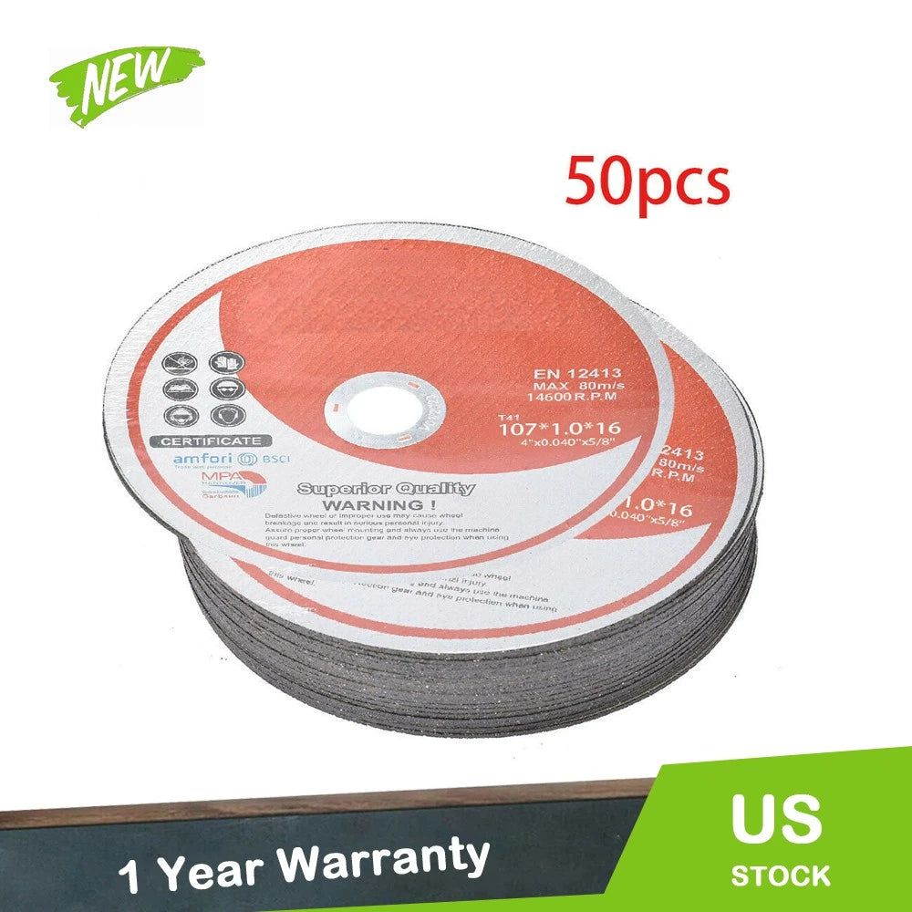 Set of 50 Cutting Discs for Metal & Stainless Steel 4"x.040"x5/8"