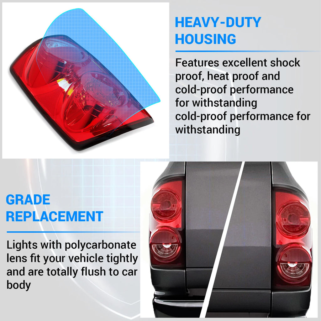 Tail Lights for Dodge Ram 1500 2007–2008, Ram 2500 3500 2007–2009