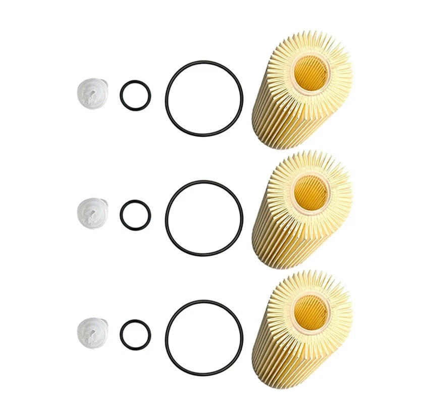 3X Oil Filter for Lexus IS500, Toyota Tundra, Land Cruiser (2007–2023) - Wix 57041