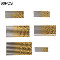 50/60pcs HSS Drill Bit Set for Wood and Metal Drilling