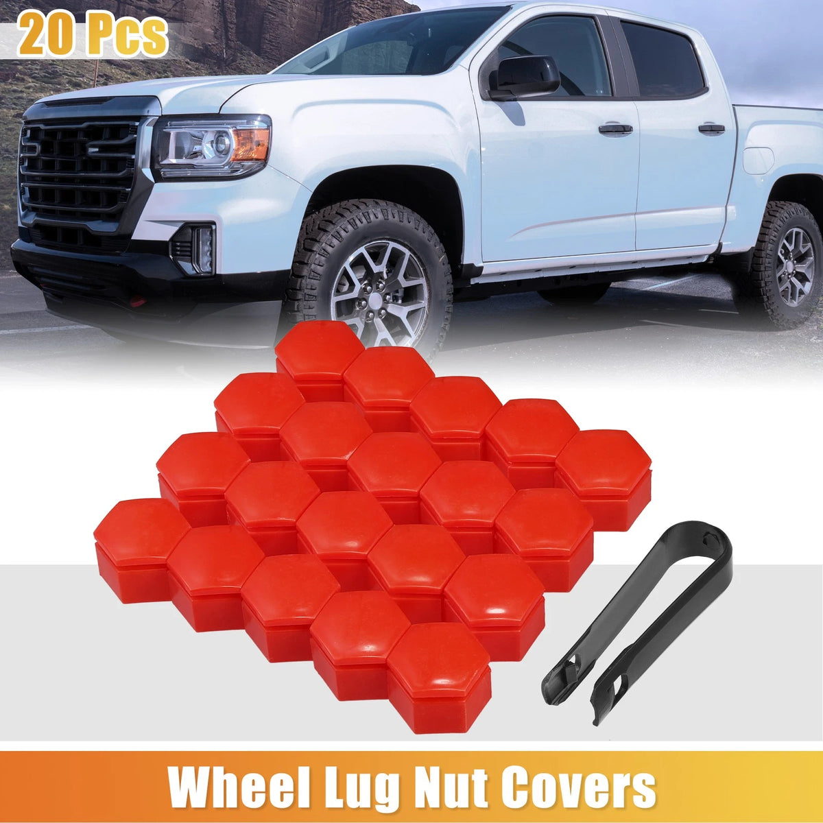 20pcs 22mm Wheel Lug Nut Cover for Land Rover Range Rover Sport (2006–2013) Red