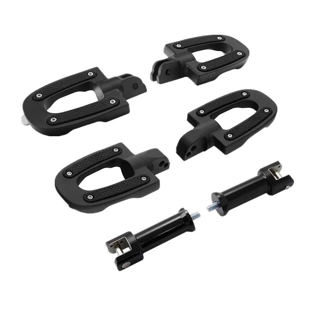 Matt Black Footpegs with Bracket for Harley Softail (2018–2024)