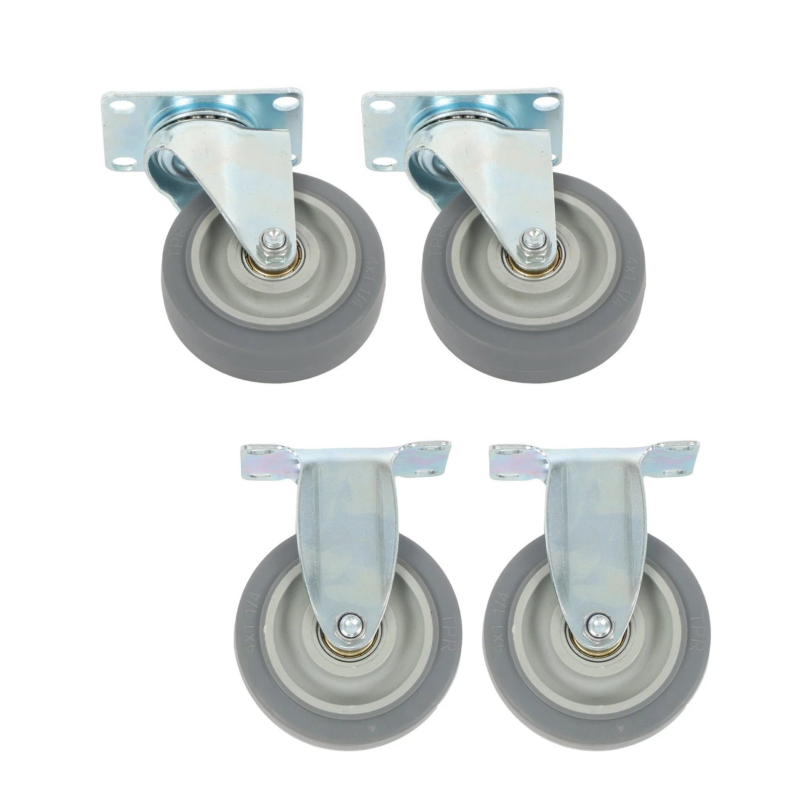 Set of 4 Heavy Duty Swivel Caster Wheels for Various Applications