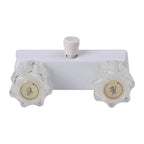 Double Knob Diverter RV Shower Faucet for Inside or Outside Use