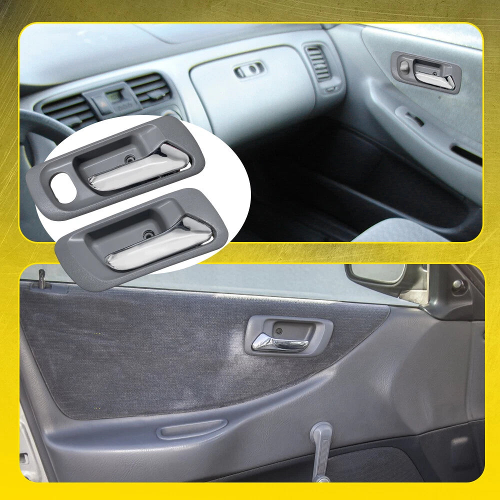 Set of 4 Door Handles for Honda Accord (1998–2002) Gray Housing