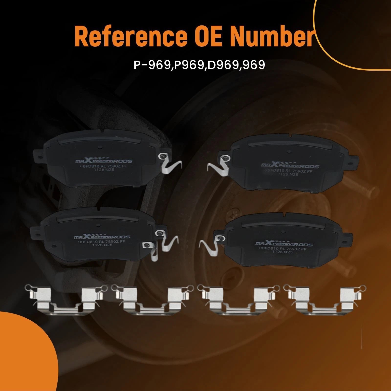 Front Ceramic Brake Pads Kit for Nissan Altima (2005–2006) / Murano (2003–2012)